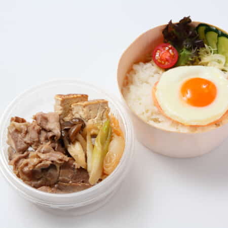 すき焼き（どんぶり）｜札幌市白石区でベイクドポークのテイクアウト・デリバリーなら詩の屋